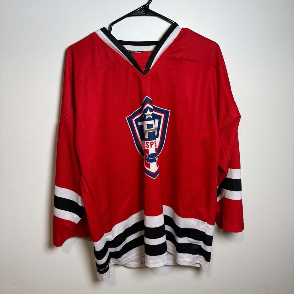 Jerseytron TPH Prospects Ice Hockey Jersey Number 33 Red